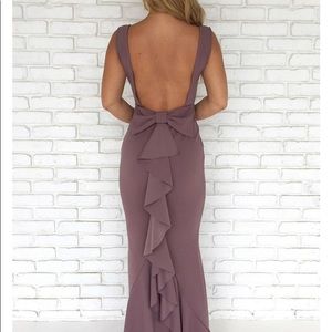Low back bow dress